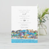 Invitation Aquarelle San Juan Porto Rico Mariage (Debout devant)