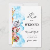 Invitation Aquarelle San Miguel de Allende Enregistrer la dat (Devant)