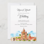 Invitation Aquarelle San Miguel de Allende Mariage de l'églis (Devant)
