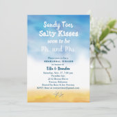 Invitation Aquarelle Sandy Toes Répétition Dîner ciel & sable (Debout devant)