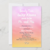 Invitation Aquarelle Sandy Toes Répétition Dîner coucher de s (Devant)