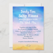 Invitation Aquarelle Sandy Toes Wedding Inviter coucher de so (Devant)