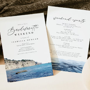 Invitation Aquarelle Santa Cruz Californie Plage Océan