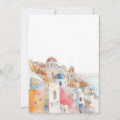 Invitation Aquarelle Santorini Mariage méditerranéen (Dos)