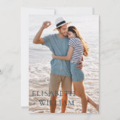 Invitation Aquarelle Santorini Mariage photo personnalisée (Dos)