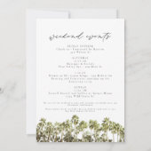 Invitation Aquarelle Savannah Géorgie Skyline Palm Tree (Dos)