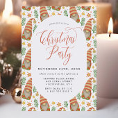 Invitation Aquarelle Scandinave Gnome mignonne Noël