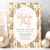 Invitation Aquarelle Scandinave Gnome mignonne Noël