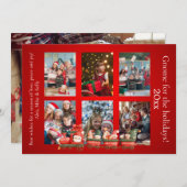 Invitation Aquarelle scandinave Gnomes de Noël Photo Inv (Devant / Derrière)