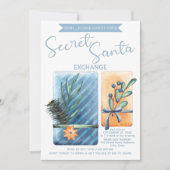 Invitation Aquarelle Secret Père Noël Christmas Party (Devant)