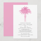 Invitation Aquarelle Serene Palm Tree | MARIAGE (Devant / Derrière)