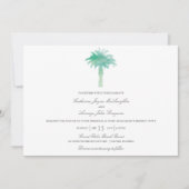 Invitation Aquarelle Serene Palm Tree | MARIAGE (Devant)