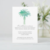 Invitation Aquarelle Serene Palm Tree | Réception (Debout devant)