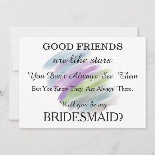 Invitation Aquarelle Serez-vous ma servante d'accueil ?