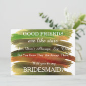 Invitation Aquarelle Serez-vous ma servante d'accueil ? (Debout devant)