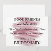 Invitation Aquarelle Serez-vous ma servante d'accueil ? (Devant / Derrière)