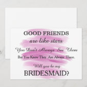 Invitation Aquarelle Serez-vous ma servante d'accueil ? (Devant / Derrière)