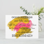 Invitation Aquarelle Serez-vous ma servante d'accueil ? Invit (Debout devant)