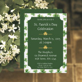 Invitation Aquarelle Shamrock St. Patrick's Day Party