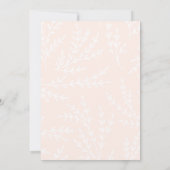 Invitation Aquarelle Sibérie Husky Pêche Baby shower Floral (Dos)