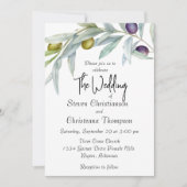 Invitation Aquarelle simple de la branche verte et noire de l (Devant)