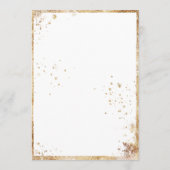 Invitation Aquarelle simple et élégante Verdure Mariage or (Dos)