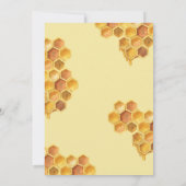 Invitation Aquarelle simple Miel Bee Sunflower 2e anniversair (Dos)