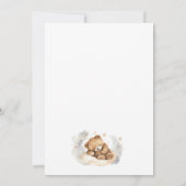 Invitation Aquarelle simple Petit Baby shower d'ours (Dos)