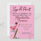 Invitation Aquarelle Sip & Peinture Art Anniversaire (Devant)