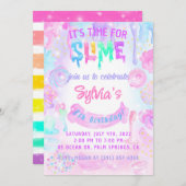 Invitation Aquarelle Slime (Devant / Derrière)