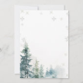 Invitation Aquarelle Snowflakes Froid à l'extérieur du Baby s (Dos)