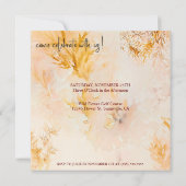 Invitation Aquarelle Soft Automne Feuilles Surprise Anniversa (Dos)