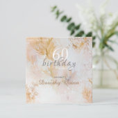 Invitation Aquarelle Soft Pastel Feuille Anniversaire (Debout devant)