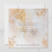 Invitation Aquarelle Soft Pastel Feuille Anniversaire (Dos)