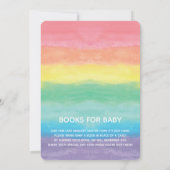 Invitation Aquarelle soleil et Baby shower arc-en-ciel (Dos)