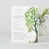 Invitation Aquarelle sophistiquée arbre Upsherin Upshernish (Debout devant)