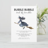 Invitation 🧹 🌙 Aquarelle Sorcière Déplaisante Halloween (Debout devant)