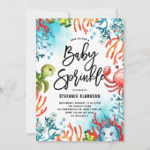 Invitation Aquarelle sous la mer Amis Baby Sprinkle (Devant)
