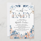 Invitation Aquarelle sous la mer Baby shower "Oh Baby" (Devant)