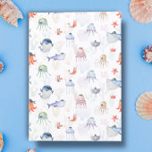 Invitation Aquarelle sous la mer C'est un Baby shower garçon