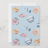 Invitation Aquarelle sous l'anniversaire de enfant marin (Dos)