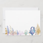 Invitation Aquarelle sous l'anniversaire de enfant marin (Dos)