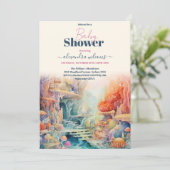 Invitation Aquarelle sous le Baby shower marin (Debout devant)