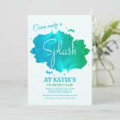 Invitation Aquarelle Splash (Debout devant)