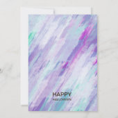 Invitation Aquarelle Squelette Bleu Peint Halloween Art (Dos)