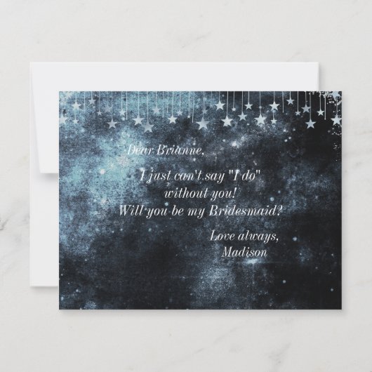 Invitation Aquarelle Star Struck Serez-Vous Ma Serveuse D'Épo (Dos)