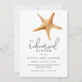 Invitation Aquarelle Starfish Dîner de répétition de fruits d (Devant)