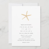Invitation Aquarelle Starfish Élégant minimaliste Mariage (Devant)