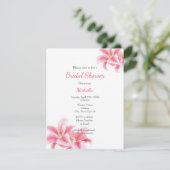 Invitation Aquarelle Stargazer Lilies (Debout devant)