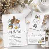 Invitation Aquarelle Stock Fête des mariées cuisine